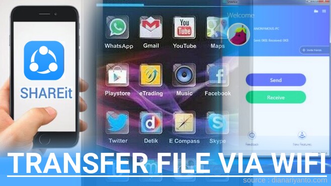 Kirim dan Transfer File via Wifi di Polytron Rocket 2X R2401 Menggunakan ShareIt Versi Baru