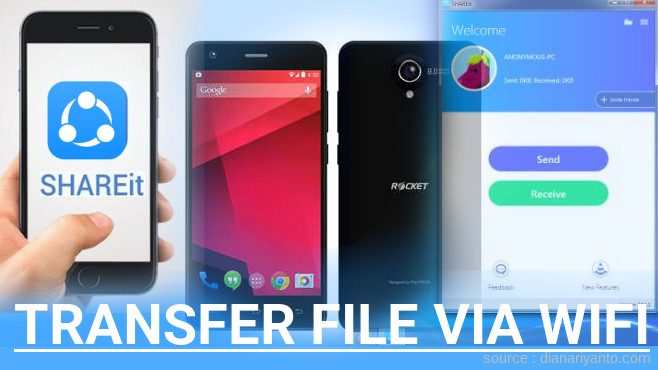 Transfer File via Wifi di Polytron Rocket Quadra W6500 Menggunakan ShareIt Terbaru