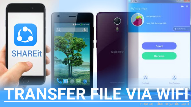 Cara Transfer File via Wifi di Polytron Rocket S1 R2452 Menggunakan ShareIt Versi Baru