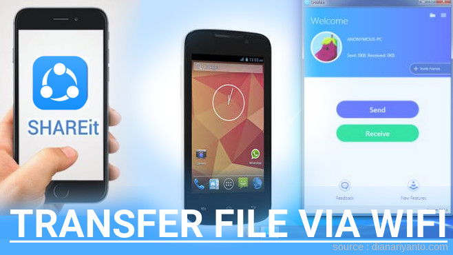 Kirim dan Transfer File via Wifi di Polytron W1400 Menggunakan ShareIt Versi Baru