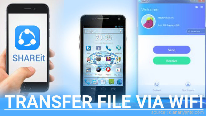 Kirim dan Transfer File via Wifi di Polytron WIZARD CRYSTAL W3430 Menggunakan ShareIt Terbaru
