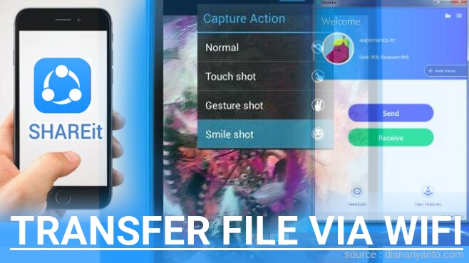 Cara Transfer File via Wifi di Polytron Wizard Quadra HD W8470 Menggunakan ShareIt Versi Baru