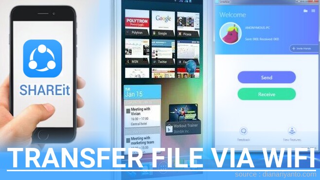 Transfer File via Wifi di Polytron Wizard Quadra V W7531 Menggunakan ShareIt Terbaru