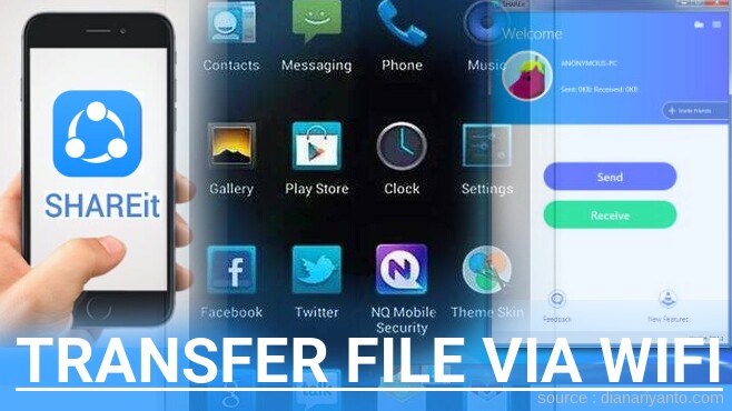 Kirim dan Transfer File via Wifi di Polytron Wizard Quadra W7450 Menggunakan ShareIt Terbaru