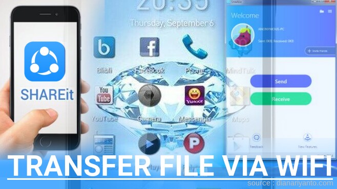 Cara Transfer File via Wifi di Polytron Wizard Twins W2430 Menggunakan ShareIt Terbaru